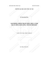 Giải pháp chỉnh trang kiến trúc cảnh quan sông kim long, thành phố huế (tt) 