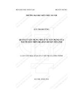 Quản lý xây dựng nhà ở tự xây dựng của người dân trên địa bàn huyện mê linh (tt) 