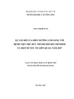 Sự gắn bó của điều dưỡng lâm sàng với bệnh viện thủ đức thành phố hồ chí minh và một số yếu tố liên quan 