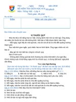 GHK II ĐỌC HIỂU LỚP 4