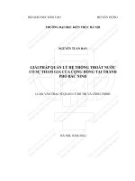 Giải pháp quản lý hệ thống thoát nước có sự tham gia của cộng đồng tại thành phố bắc ninh (tt) 