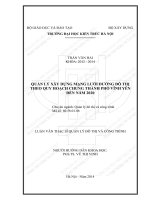 Quản lý xây dựng mạng lưới đường đô thị theo quy hoạch chung thành phố vĩnh yên đến năm 2020 (tt) 