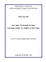 Dạy học tích hợp số học với khoa học tự nhiên ở tiểu học (Luận văn thạc sĩ)