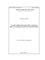 Tổ chức không gian kiến trúc cảnh quan khu vực di tích đàn nam giao thành phố huế (tt) 