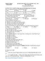 HSG KHTN(Sinh) vĩnh tường 2014 2015(l2) 