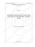 Giải pháp quy hoạch bảo tồn và phát triển làng nghề tạc tượng sơn đồng   hoài đức   hà nội (tt) 