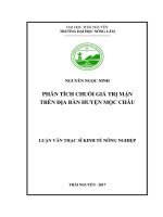 Phân tích chuỗi giá trị mận trên địa bàn huyện Mộc Châu (Luận văn thạc sĩ)