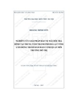 Nghiên cứu giải pháp bảo vệ mái dốc địa hình tại trung tâm thành phố đà lạt tỉnh lâm đồng nhằm đảm bảo cảnh quan môi trường đô thị (tt) 