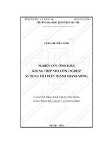 Nghiên cứu tính toán khung thép nhà công nghiệp sử dụng tiết diện thanh thành mỏng (tt) 