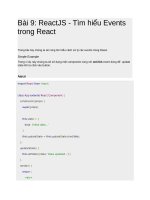 Hướng dẫn ReactJS   ReactJS tutorial (p9) Bài 9: ReactJS  Tìm hiểu Events trong React