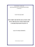 Phát triển thị trường bán lẻ hàng tiêu dùng trên địa bàn TP HCM trong bối cảnh hội nhập kinh tế quốc tế 