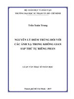 Nguyên lý điểm trùng đối với các ánh xạ trong không gian sắp thứ tự riêng phần (Luận văn thạc sĩ)