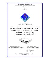 HOÀN THIỆN CÔNG tác QUẢN TRỊ NHÂN sự tại NGÂN HÀNG TMCP PHƯƠNG ĐÔNG (OCB) CHI NHÁNH AN GIANG 
