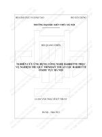 Nghiên cứu ứng dụng công nghệ barrette phục vụ xây dựng quy trình nghiệm thu kỹ thuật cọc barrette ở khu vực hà nội (tt) 