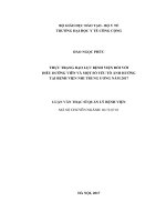 Thực trạng bạo lực bệnh viện đối với điều dưỡng viên và một số yếu tố ảnh hưởng tại bệnh viện nhi tw 