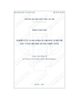 Nghiên cứu và so sánh các phương án bố trí cột, vách cho một số nhà nhiều tầng (tt) 