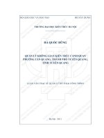 Quản lý không gian kiến trúc cảnh quan phường tân quang, thành phố tuyên quang, tỉnh tuyên quang (tt) 