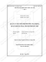 Quản lý đất đô thị phường mai động quận hoàng mai, thành phố hà nội (tt) 
