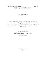 Thực trạng mắc hội chứng chuyển hóa và một số yếu tố liên quan ở phụ nữ tiền mãn kinh khám tại bệnh viện 30 4, thành phố hồ chí minh 