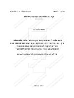 Giải pháp điều chỉnh quy hoạch khu ở phía nam khu đô thị thương mại   dịch vụ   tài chính   du lịch theo hướng phát triển đô thị sinh thái tại thành phố nha trang, tỉnh khánh hòa (tt) 