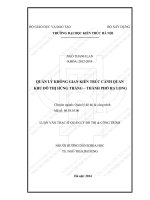 Quản lý không gian kiến trúc cảnh quan khu đô thị hùng thắng   thành phố hạ long (tt) 