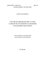 Tuân thủ quy định hành nghề y tư nhân và một số yếu tố ảnh hưởng tại thành phố cao lãnh, đồng tháp 