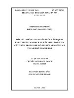 Tổ chức không gian kiến trúc cảnh quan khu thương mại dịch vụ kết hợp công viên cây xanh trong khu đô thị mới ven sông mã thành phố thanh hóa (tt) 