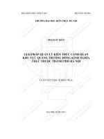 Giải pháp quản lý kiến trúc cảnh quan khu vực quảng trường đông kinh nghĩa thục thuộc thành phố hà nội (tt) 
