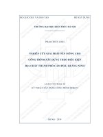 Nghiên cứu giải pháp nền móng cho công trình xây dựng theo điều kiện địa chất thành phố cẩm phả  quảng ninh (tt) 