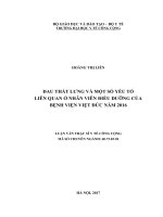 Thực trạng đau thắt lưng và một số yếu tố liên quan ở nhân viên điều dưỡng bệnh viện việt đức năm 2016 