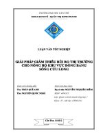 GIẢI PHÁP GIẢM THIỂU rủi RO THỊ TRƯỜNG CHO NÔNG hộ KHU vực ĐỒNG BẰNG SÔNG cửu LONG 