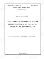 Nâng cao hiệu quả quản lý nhà nước về kinh doanh bất động sản trên địa bàn huyện từ liêm thành phố hà nội (tt) 