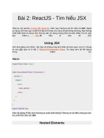 Hướng dẫn ReactJS   ReactJS tutorial (p2) Bài 2: ReactJS  Tìm hiểu JSX