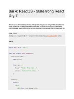 Hướng dẫn ReactJS   ReactJS tutorial (p4)  Bài 4: ReactJS  State trong React là gì?