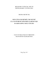 Phân tích chi phí điều trị nội trú của người bệnh viêm phổi tại bệnh viện đa khoa đồng tháp 