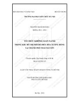 Tổ chức không gian xanh trong khu đô thị mới hồ điều hoà xương rồng tại thành phố thái nguyên (tt) 