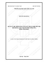 Quản lý hệ thống hạ tầng kỹ thuật khu đô thị mới đồng gáo, thành phố vĩnh yên, tỉnh vĩnh phúc (tt) 