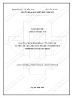 Giải pháp quy hoạch bảo tồn, tôn tạo và phát huy giá trị quần thể di tích phổ biến nhằm phát triển du lịch (tt) 