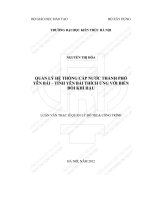 Quản lý hệ thống cấp nước thành phố yên bái  tỉnh yên bái thích ứng với biến đổi khí hậu (tt) 