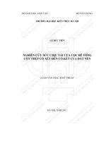Nghiên cứu sức chụi tải của cọc bê tông cốt thép có xét đến cố kết của đất nền (tt) 