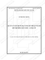 Quản lý xây dựng hạ tầng kỹ thuật ngầm đô thị mới chân mây   lăng cô (tt) 