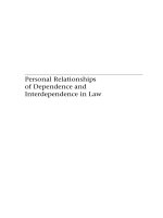 152 personal relationships of dependence and interdependence in law  legal dimensions series  