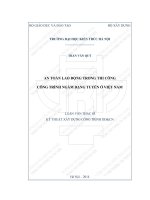 An toàn lao động trong thi công công trình ngầm dạng tuyển ở việt nam (tt) 