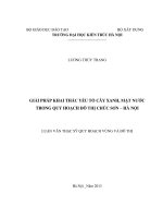 Giải pháp khai thác yếu tố cây xanh, mặt nước trong quy hoạch đô thị chúc sơn  hà nội (tt) 