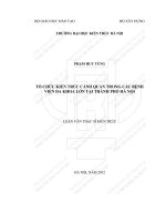 Tổ chức kiến trúc cảnh quan trong các bệnh viện đa khoa lớn tại thành phố hà nội (tt) 