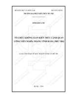 Tổ chức không gian kiến trúc cảnh quan công viên nghĩa trang vĩnh hằng, phú thọ (tt) 