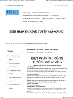 BIỆN PHÁP THI CÔNG TUYẾN cáp QUANG