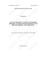Quản lý hệ thống cấp nước thành phố đồng hới   tỉnh quảng bình thích ứng với biến đổi khí hậu, nước biển dâng (tt) 