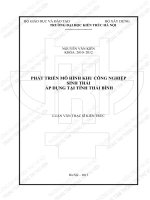 Phát triển mô hình khu công nghiệp sinh thái áp dụng tại tỉnh thái bình (tt) 