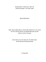 Thực trạng điều kiện an toàn thực phẩm của các cơ sở sản xuất rượu trắng tại thành phố long xuyên tỉnh an giang 